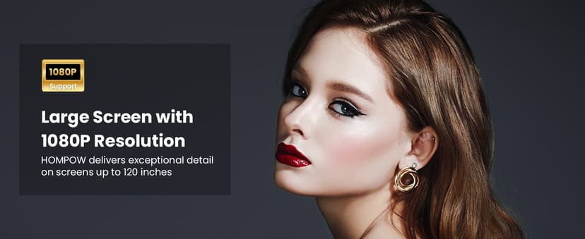 Mini Projector with Two -Way Bluetooth, Portable Projector for Home Theater Use, Support 1080P for Outdoor Projector/Movie Projector Compatible with HDMI, USB, Laptop, TV Stick (Orange)