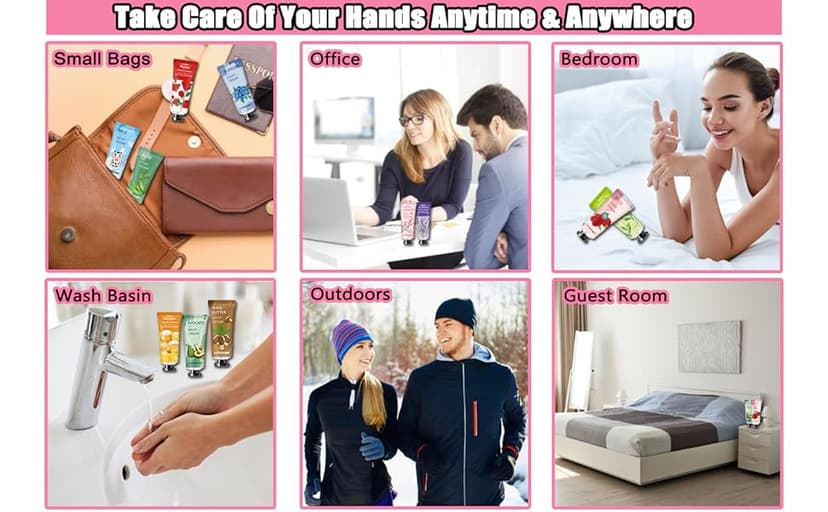 38 Pack Hand Cream Gifts Set,Mothers Day Gifts,Thank You Gifts,Nurses Week Gifts,Bridesmaid Gifts,Gifts for Women,Natural Plant Fragrance Hand Lotion Travel Size Mini Hand Cream for Dry Cracked Hands