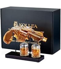 Kollea Whiskey Decanter Set with Grenade-Shaped Shot Glasses, Anniversary Birthday Gifts for Men Who Have Everything, Whiskey Gifts for Father, Husband, Boyfriend & Military Enthusiasts, Christmas