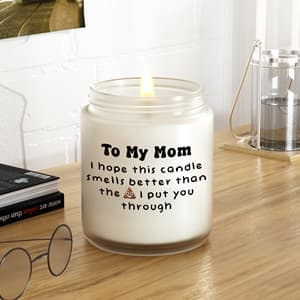 Lavender Scented Mom's Funny Christmas Candle