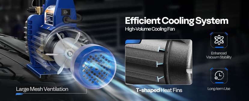 VIVOHOME 110V 1/3 HP 4CFM Single Stage Rotary Vane Air Vacuum Pump and R134a AC Manifold Gauge Set Kit with Leak Detector Carry Bag for HVAC Air Conditioning Refrigeration Recharging ETL Listed