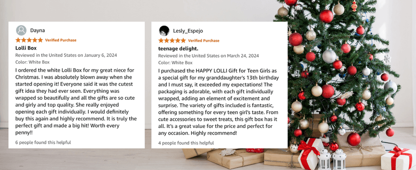 HAPPY LOLLI Birthday Gift for Tween & Teen Girls – 8 Wrapped Gifts with Empowering Tasks – Perfect for Christmas & Birthdays