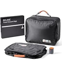 Classic Series Vacuum Bags for Travel Luggage with Wireless Pump, Compression Bags for Carry On Suitcases and Backpack, Vacuum Seal Packing cube for Cloth Packing (2PC + PUMP)