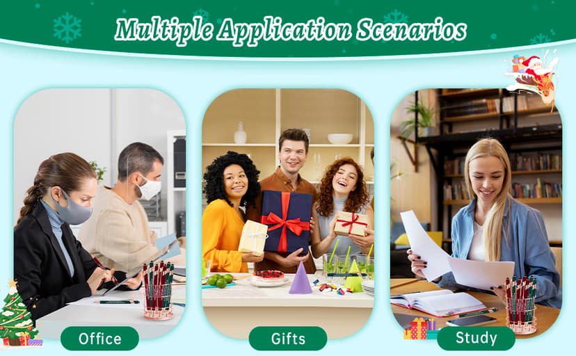 CZWZ 30 Pack Christmas Employee Appreciation Gifts Set, Thank You Pens with Appreciation Cards, Inspirational Ballpoint Pens for Staff Recognition Coworkers Teachers Christmas Thank You Gifts