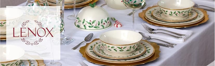 Lenox Serveware, Hosting The Holidays Cheese Plate & Knife Set, Service for 1, Ivory Porcelain, Dishwasher Safe, 6.75 Inch Diameter, Christmas Decorations, Christmas Decor (White/Green/Red, 2 Pieces)