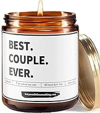 Funny Anniversary Candle for Couples - Funny Gift from Friends for Engagement or Anniversary - Best Couple Ever Thank You Present Idea for Him & Her, Fiance, Newly Engaged Candle for Couples
