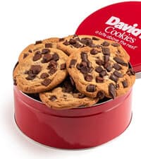 David's Cookies Assorted Fresh Baked Decadent Cookie Gift Tin – 2lb Basket with 8 Jumbo Cookies – Soft and Chewy Bakery-Style Dessert for Birthdays, Holidays, Thank You and Special Occasions