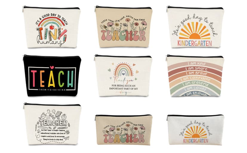 Teacher Appreciation Gifts, Para Gifts Appreciation,Teacher Makeup Bag Must Haves,It's A Good Day to Teach Tiny Human.