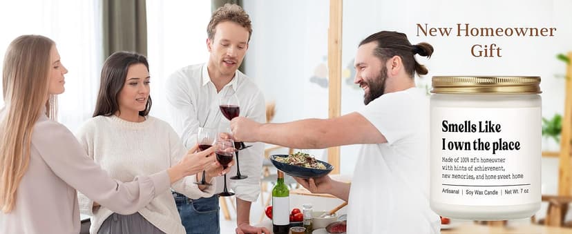 Niyewsor House Warming Gifts, New House/Home Candle, Best Housewarming Gift 2026, Closing Gifts for Home Buyers, New Homeowner, First Apartment Essentials, Handmade, 7oz