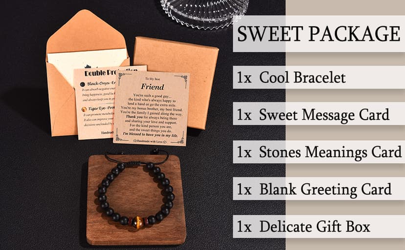 Gifts for Husband Brother Boyfriend Uncle Son Nephew Grandson Fiance Stepdad New Dad First Time Dad To Be Bracelet Gifts, Graduation Fathers Day Birthday Christmas Anniversary Valentines Day Gifts for Him Teen Boy Men