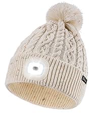 Etsfmoa Unisex Beanie with The Light Gifts for Men Dad Father USB Rechargeable Caps