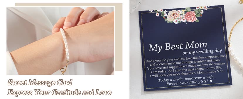 Tarsus Artificial Pearl Bracelet for Women, Mom/Mother-in-Law/Nana/Aunt/Grandma, Birthday Christmas Mothers Day Wedding Day