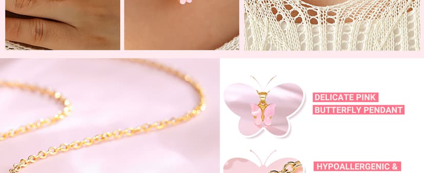 UNGENT THEM Happy 5th 6th 7th 8th 9th 10th 11th 12th Birthday Gifts, You Make The World A More Beautiful Place Butterfly Necklace Bday Presents