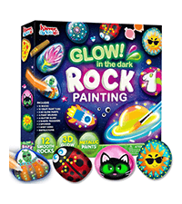 JOYIN Rock Painting Kit for Kids, Arts and Crafts for Girls & Boys Ages 6-12, DIY Supplies for Painting Rocks, Easter Craft Kits Art Set, Toddler Birthday Christmas Presents, Family Indoor Activity