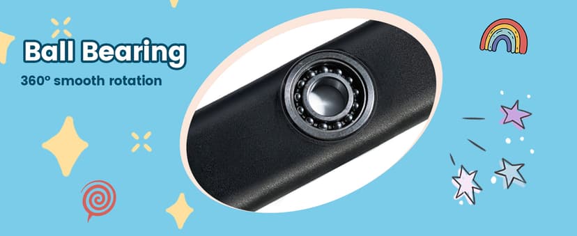 21" L × 19" W Large Size Spinning Chair for Autistic Kids, Toddler Sensory Spinning Chair, Sensory Toys Gifts for Kids with Autism & ADHD, Sit and Spin Training Body Coordination, Azure Rounded Shape