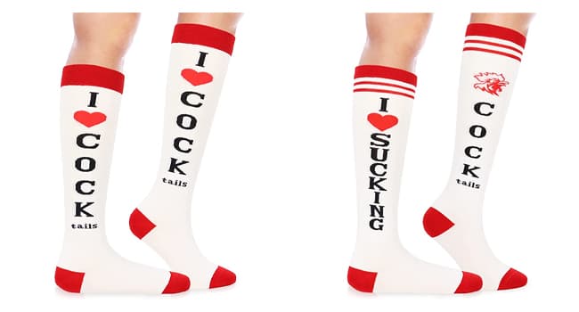 Funny Socks I Love Cocktails Knee Tube Party Stockings Gag Gifts for Christmas White Elephant Gift Exchange