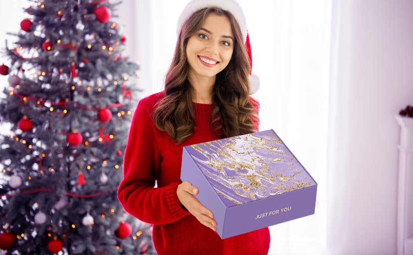 Birthday Gifts for Women, Thank You Gifts for Mom, Gifts for Wife, Girlfriend, Sister, Gift Set Idea for Her Christmas - Purple Gift Basket with 20 Oz Novelty Drinking Glasses