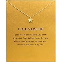 Baydurcan Friendship Anchor Compass Necklace Good Luck Elephant Pendant Chain Necklace with Message Card Gift Card