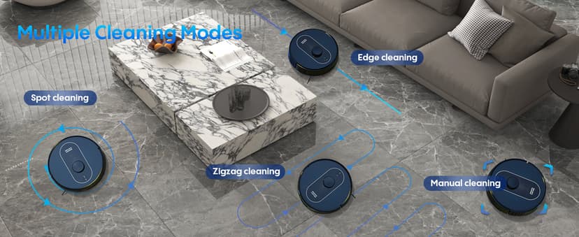 Robot Vacuum and Mop with Self-Empty Base: 5000Pa Suction, LiDAR Navigation, Smart Obstacle Avoidance, Home Mapping, No-Go Zone, 60-Day Hands-Free, Idear for Homes with Pets, Carpet & Hard Floors
