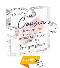 LukieJac Sister Gifts from Sister - Unique Sister Birthday Acrylic Puzzle-Shaped Plaque Desk Decorations Present for Sister Thanksgiving Christmas Wedding from Sister Brother