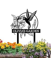Metal Signs Customized | Personalized Garden Stake Metal Sign | Custom Metal Garden Sign | Personalized Garden Name Sign | Custom Sign Outdoor Metal | Gardening Decor Gifts for Gardeners
