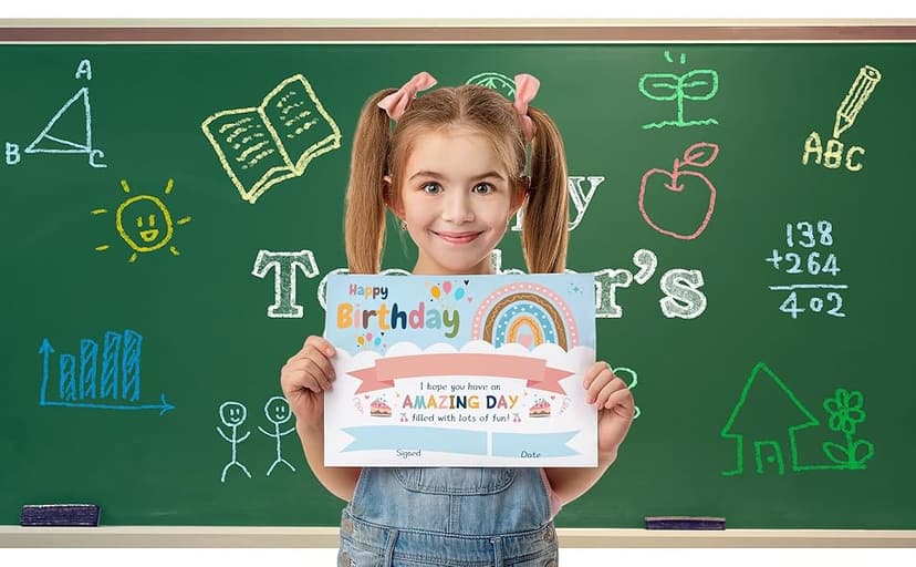 Lesnala 50 PCS Boho Birthday Printable Certificates for Kids Classroom Present for Children Teachers Students Parents for End of Semester Back to School Home Study Award Supplies Rainbow