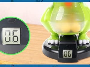 EagleStone Dinosaur Shooting Toys for Boys 5 6 7 8 9 Years Old, Electronic Kids Target Games w/ Air Pump Gun, LCD Score Record, Sound, 24 Foam Balls, Birthday Party Favor,Christmas Gifts for Toddlers