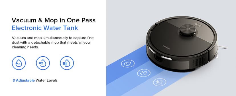 roborock Q7 L5 Robot Vacuum and Mop Combo, 8,000Pa Suction, Upgraded from Q5 Pro, Dual Anti-Tangle System, LiDAR Navigation, Multi-Level Mapping, Self-Charging Robotic Vacuum Cleaner, Black