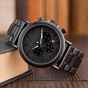 2win Engraved Wooden Watch for Boyfriend My Man Fiancé Husband Customized Personalized Wood Watches for Men Birthday Anniversary Personalized Watch