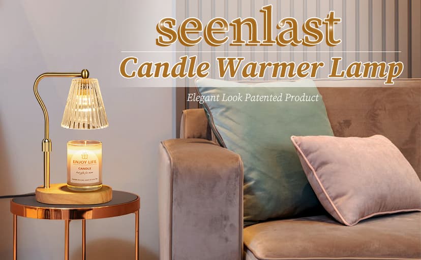 Candle Warmer Lamp with Timer Dimmer Adjustable Height for New Home Bedroom,Mothers Day Gifts,Vintage Home Decor for Scented Jar