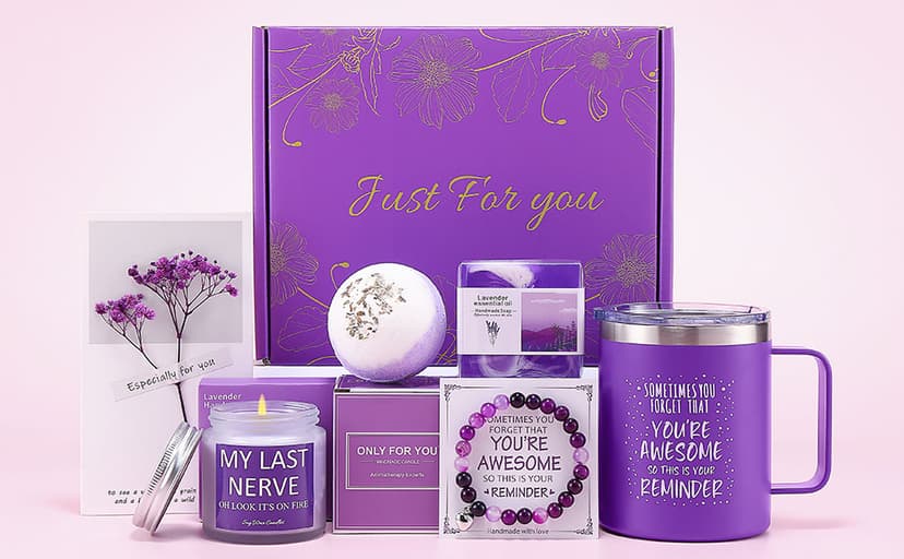 Birthday Gifts for Women, Relaxing Spa Gift Basket Set , Unique Gifts for Her, Friends, Mom, Sister, Coworker, Wife, Girlfriend, Happy Birthday Gift Ideas, Mothers Day, Christmas Gifts for Women