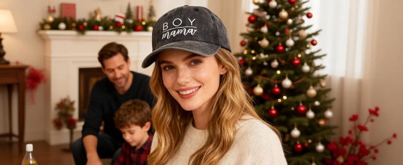 Waldeal Women's Embroidered Baseball Cap Boy Mama Mom Gift Vintage Distressed Dad Hat