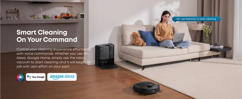 eufy Robot Vacuum E25, HydroJet System with Roller Mop, 20,000 Pa Turbo High Suction, All-in-One Robot Vacuum and Mop Combo for Home, Edge-to-Corner Cleaning, Zero-Tangle Design, AI Obstacle Avoidance