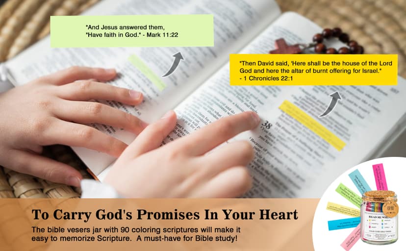 Bible Verse Jar(KJV) - Christian Gifts For Women, Men, Mom, Dad, Friend, Birthday Gifts For Women, Christmas & Mother's Day Gift - Prayer & Hope Jar