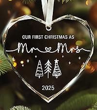 Engagement Gifts for Couples - Gifts for Newly Engaged Couples - Engagement Gift for Her, Bride to Be, Couple - Just Engaged Gift for Friends, Women, Fiance - Wood Christmas Ornament 2025