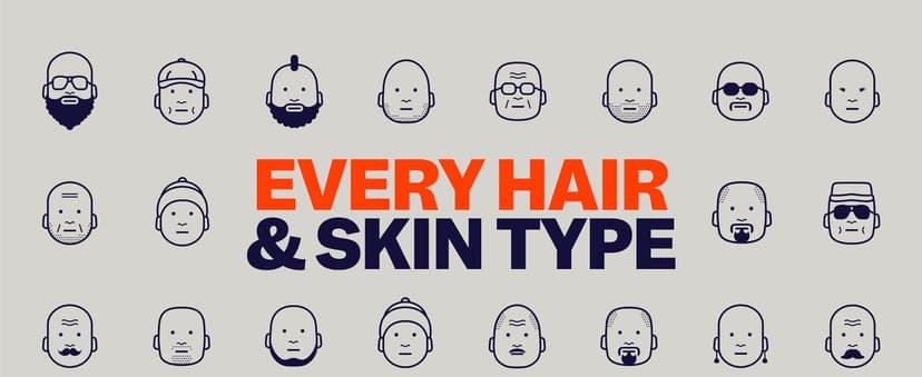 FlexSeries Electric Head & Body Hair Shaver - Mens Cordless Rechargeable Wet/Dry Skull Bald Head Back & Groin Waterproof Razor with Rotary Blades, Clippers, Nose Trimmer, Brush, Massager