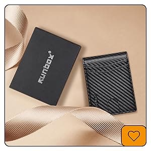 RUNBOX Wallet for Men Slim Rfid Leather 2 ID Window With Gift Box