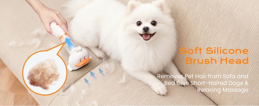 Vacuum Dog Brush for Shedding, 4-in-1 Self Cleaning Slicker Brush for Dogs& Undercoat Rake for Dogs, Deshedding Grooming Tool, Anti-Static, Massage, Cleaning, Shedding & Combing All In One!