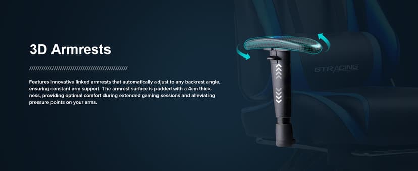 GTRACING Gaming Chair with Footrest, Ergonomic Computer Game Desk Chair, Reclining Game Chair Seat Height Adjustment, Swivel Rocker with Headrest and Lumbar (Blue)