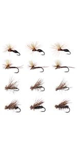 BASSDASH Fly Fishing Assorted Flies Kit, Pack of 64 pcs Including Dry and Wet Flies, Nymphs, Streamers, Terrestrials, Leeches and More, with Magnetic Fly Box
