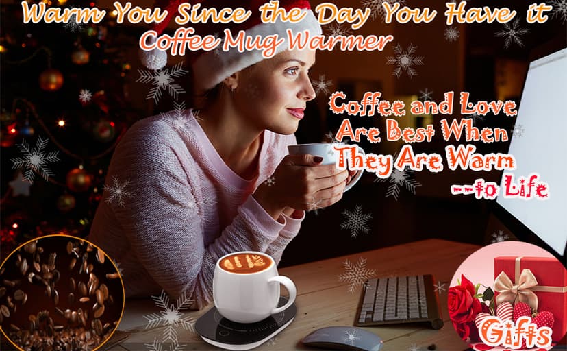Coffee Mug Warmer for Desk with Auto Shut Off, Coffee Cup Warmer for Desk Office Home-Coffee Gifts