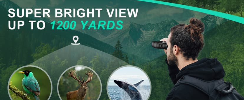 Occer 12x25 Compact Binoculars for Adults and Kids, Large Eyepiece Waterproof Binocular with Low Light Vision,High Powered Easy Focus Binoculars for Bird Watching,Outdoor Hunting,Travel,Sightseeing