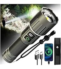 Victoper LED Flashlight 2 Pack, Bright Tactical Torch High Lumens with 5 Modes, Waterproof Zoomable Flash Light for Outdoor, Gifts for Men, Dorm Room Hunting Camping Essentials Gear for Guys