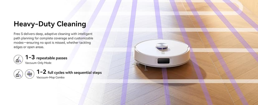 NARWAL Freo S Robot Vacuum and Mop Combo, 8000Pa Suction, 180 Days Hands Free, Self-Emptying Base, LDS Navigation, Obstacle Avoidance, Robot Vacuum Cleaner for Pet Hair & Hard Floors