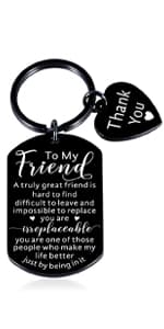 Gift for Best Friend Women Men Friendship Gift for Him Her Christmas Birthday Graduation Gifts for Friends Sentimental To My Friend Keychain Thank You Gifts Bestie