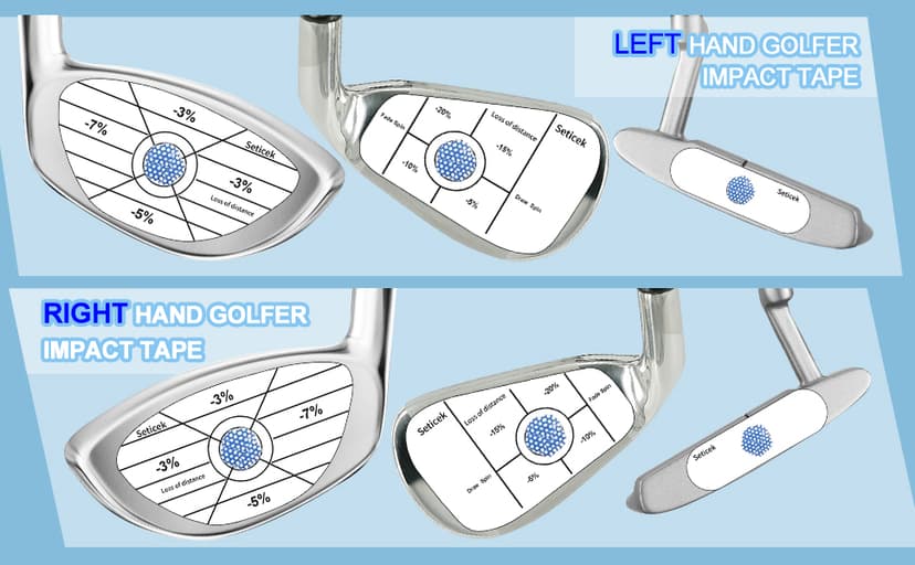 Golf Impact Tape Labels |Self-Teaching Sweet Spot and Consistency Analysis | Improve Golf Swing Accuracy and Distance |Choose Between 150 Pc and 300 Pc