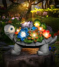 Linkax Birthday Gifts for Women Mom Grandma, Turtle Statue Solar Lights Outdoor Garden Decor for Outside Yard Patio Porch Fall Home, Gardening House Warming Gifts New Home, Grandparents Day Presents