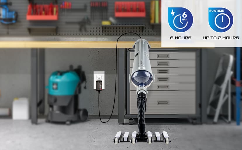 POOL BLASTER Pro 2000 Commercial Pool Vacuum - Cordless Rechargeable Hose-Free, up to 2 Hour Runtime, Sealed Battery and Two Vacuum Heads for Vinyl, Fiberglass, Concrete and Gunite In-Ground Pools