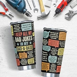 Funny Gift For Dad - Stainless Steel Tumbler 20oz - Dad Joke Gifts - Father Gift From Daughter, Son, Wife for Birthday, Fathers Day - Christmas Gifts For Men, Uncle, Brother