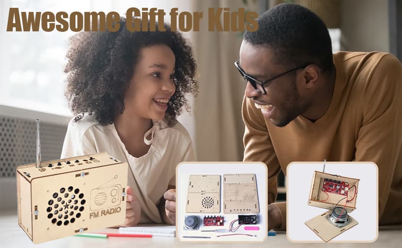 STEM Toys for Ages 6-8-13 Science Kits DIY Building Your Own Radio Crafts for Kids Stocking Stuffers Birthday Gifts for 9 11 12 14 15+ Year Old Boys Girls Teens Circuit Engineering Electronics Project